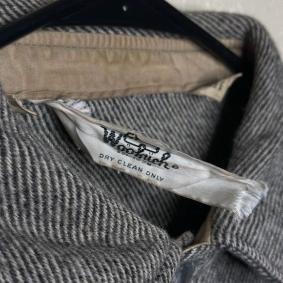 Vintage Woolrich Herringbone Wool Button Mackinaw Cruiser Jacket XL - Picture 4 of 6